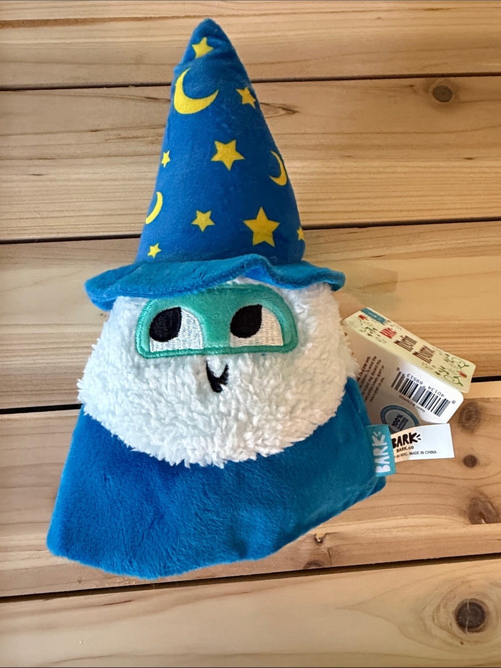 NWT Bark Merlin Monroe Wizard Squeaky and Crinkle Dog Toy
